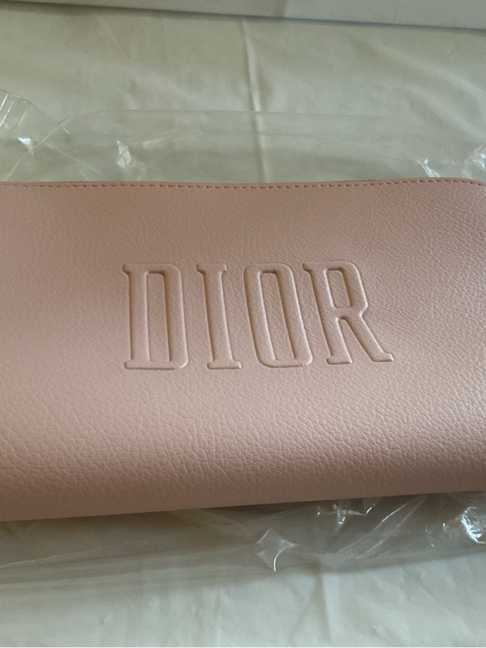 Christian Dior  Beauty light pink makeup cosmetic/clutch bag